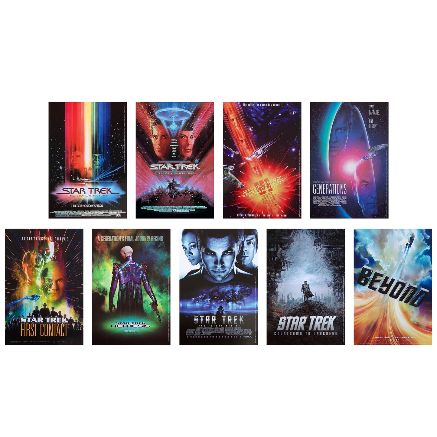 Star Trek Movie Poster Mini Prints by Eaglemoss – Graphic Novel Collection (Set of 9)