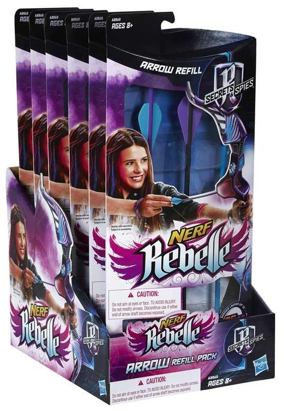6 (FULL BOX) x Nerf Rebelle Secrets & Spies Arrow Refill 3 Darts