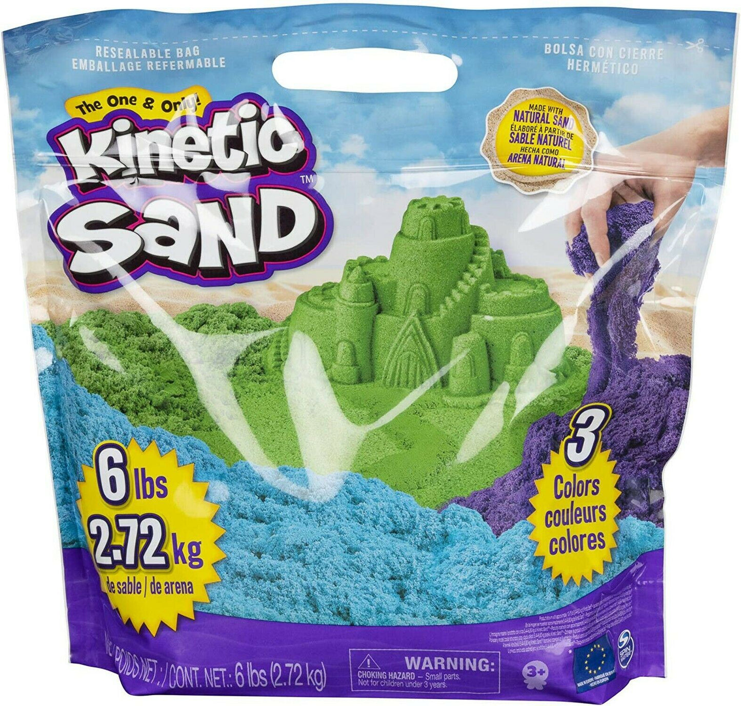 KINETIC SAND 6lb Colour Bag 'The Original Sand You Just Cant Put Down!'
