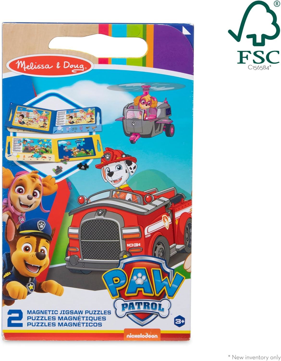 Magnetic Take-Along Jigsaw Puzzles Big Truck Pups 33323 (Melissa & Doug)