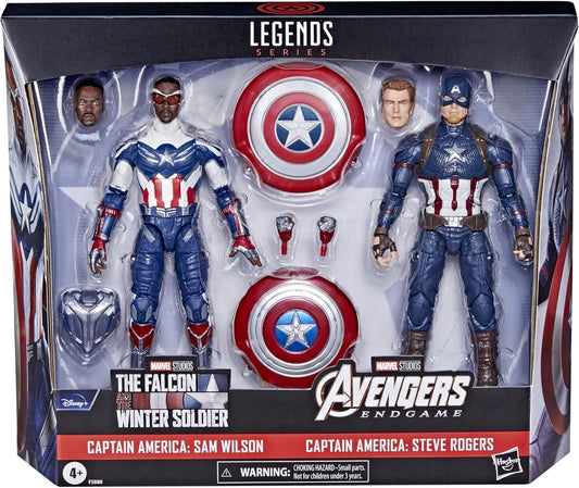 Captain America: Sam Wilson & Captain America: Steve Rogers F5880 Marvel Legends Series (Captain America)