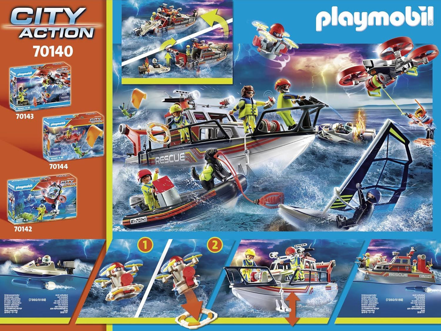 Fire Rescue with Personal Watercraft 70140 City Action Playset (Playmobil)