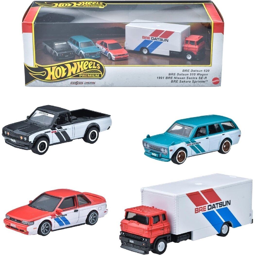 Hot Wheels Premium Collection Display Set BRE Datsun 4-Pack GMH39 Mattel