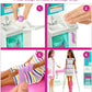 Barbie Mattel Fast Cast Clinic Playset & Doll Doctor Set 30+ Pcs GTN61