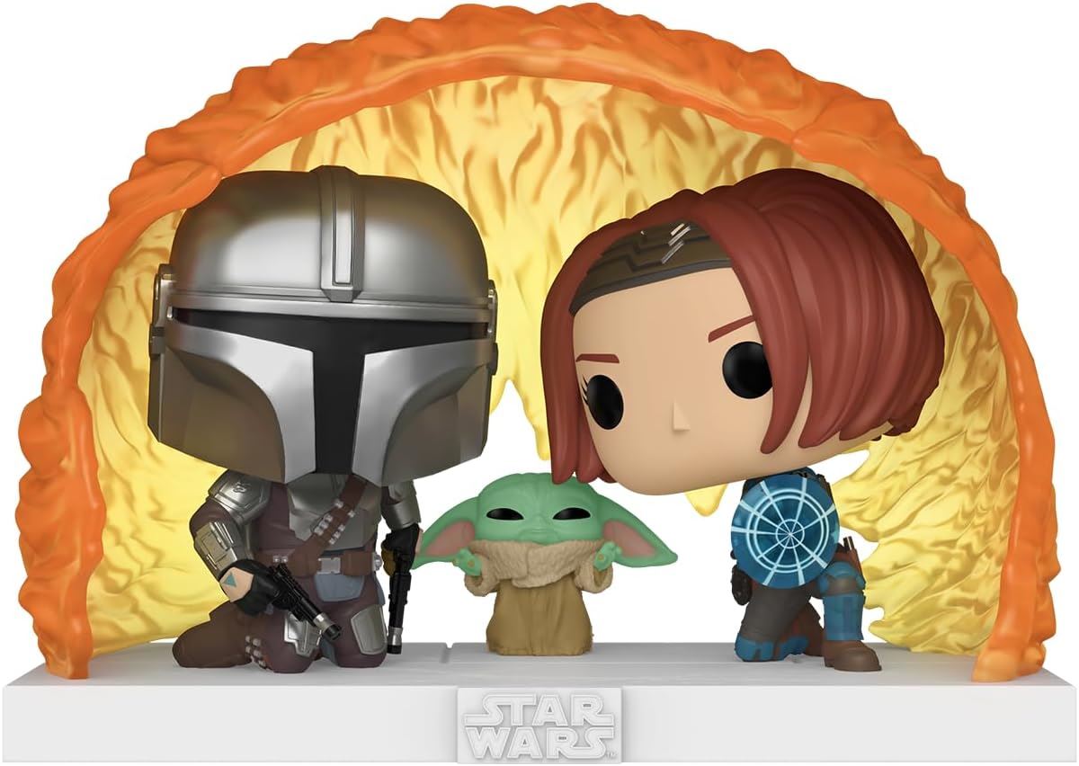 Grogu Force Barrier #719 Pop! Moments Vinyl Bobbleheads 2-Pack 80002 – Star Wars The Mandalorian Funko Collectible Display Scene