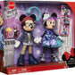 Disney Minnie & Mickey Movie Night Figures 2 Dolls Poseable Outfits Accessories
