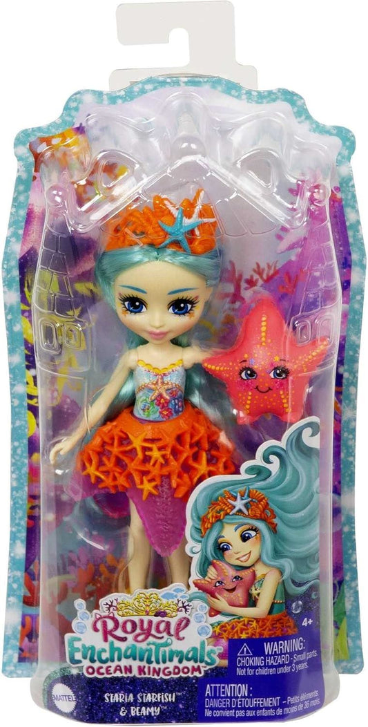 Staria Starfish & Beamy HCF69 Action Figure Doll (Royal Enchantimals Ocean Kingdom)
