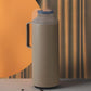 Tramontina Exata 1L Thermal Flask 61637/108 – Beige Glass-Lined Vacuum Insulated Bottle Carafe with Cup Lid for Hot & Cold Drinks
