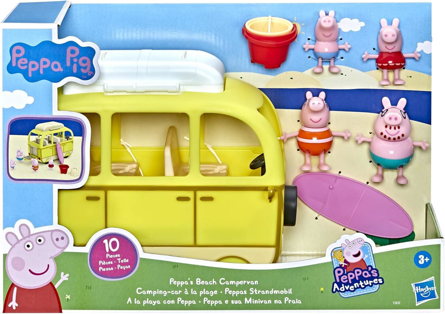 Peppa's Beach Campervan F3632 Vehicle Preschool Playset Toy (Peppa Pig)