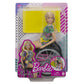 BARBIE Fashionistas Doll #165 with Wheelchair & Long Blonde Hair (GRB93)