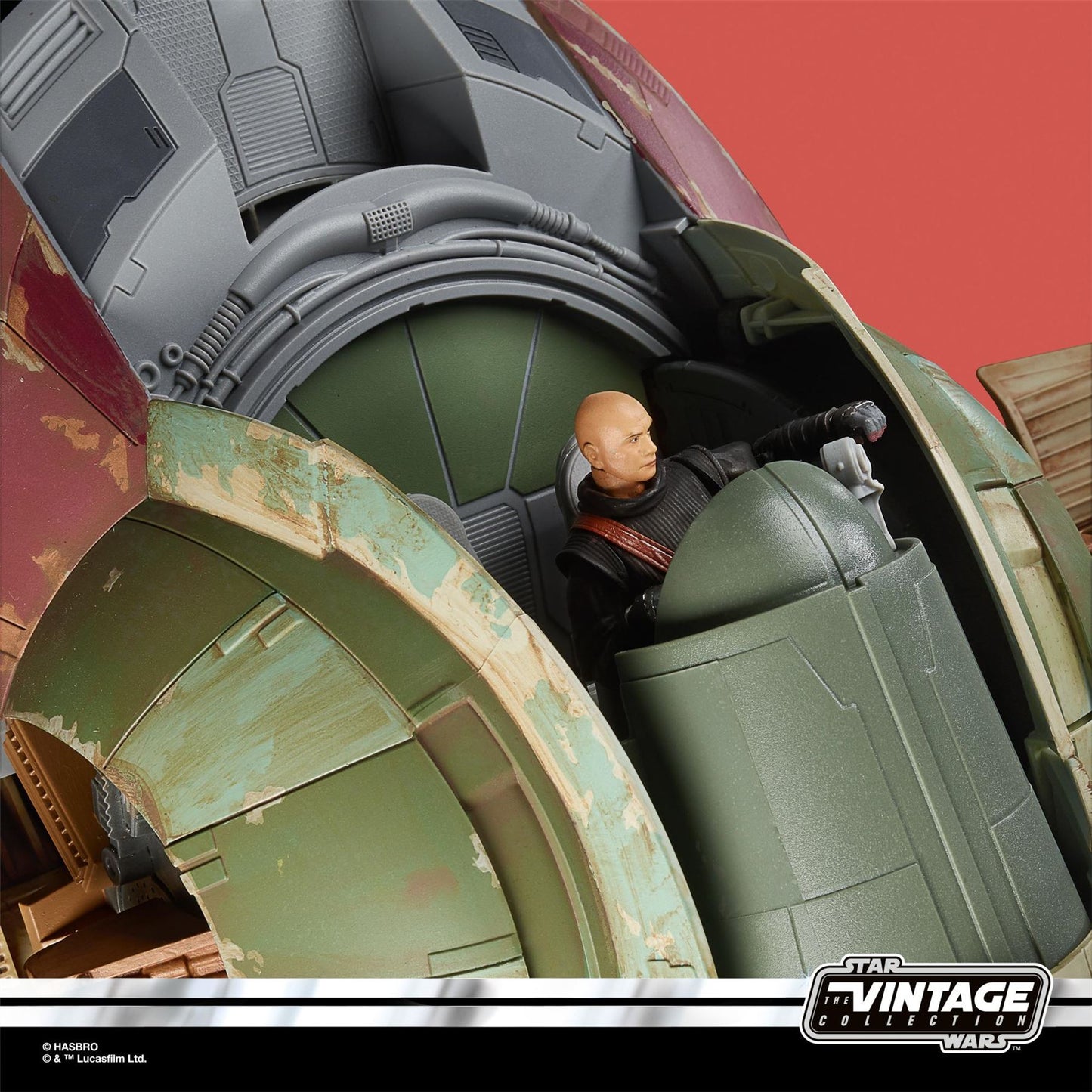Boba Fett’s Starship 3.75″ Scale Vehicle F5862 – Star Wars The Vintage Collection (The Book of Boba Fett) | Kenner-Style Hasbro Ship with Accessories