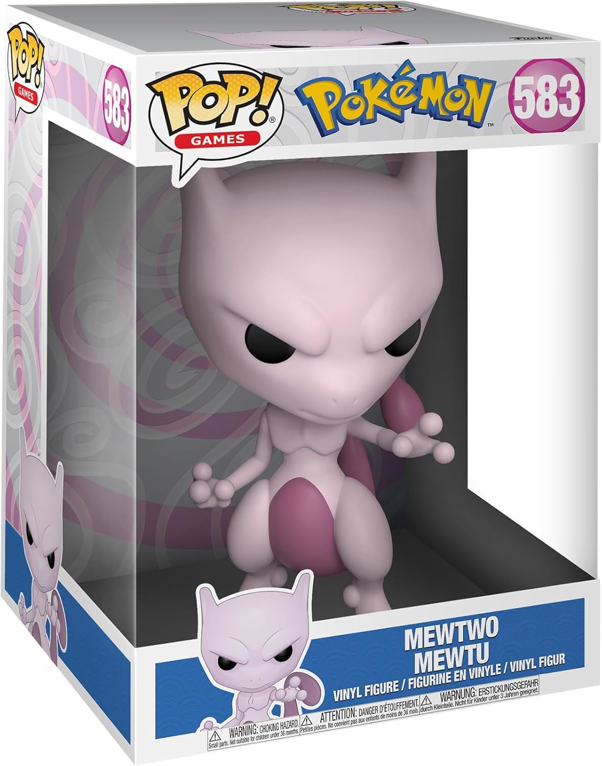 Mewtwo #583 10″ Pop! Vinyl Figure 63699 – Pokémon Funko Jumbo Collectible Large Display Figure