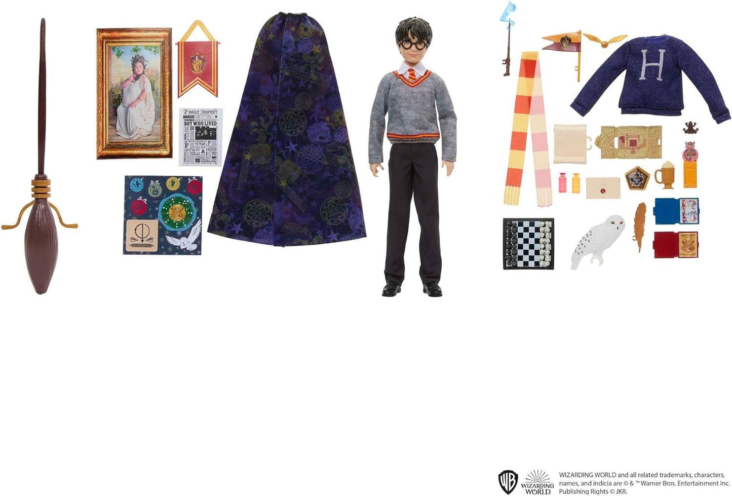 Harry Potter Gryffindor Advent Calendar with Doll HND80 Wizarding World Mattel