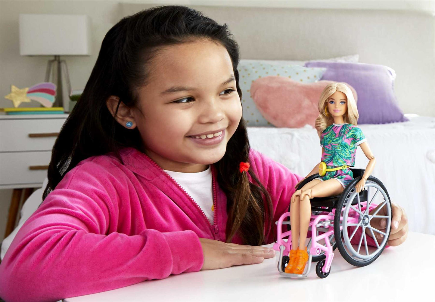 BARBIE Fashionistas Doll #165 with Wheelchair & Long Blonde Hair (GRB93)