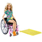 BARBIE Fashionistas Doll #165 with Wheelchair & Long Blonde Hair (GRB93)