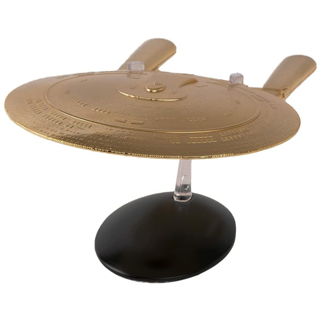 #01 Gold U.S.S. Enterprise NCC-1701-D (Galaxy class) Model Die Cast Ship XL EDITION (Eaglemoss / Star Trek)