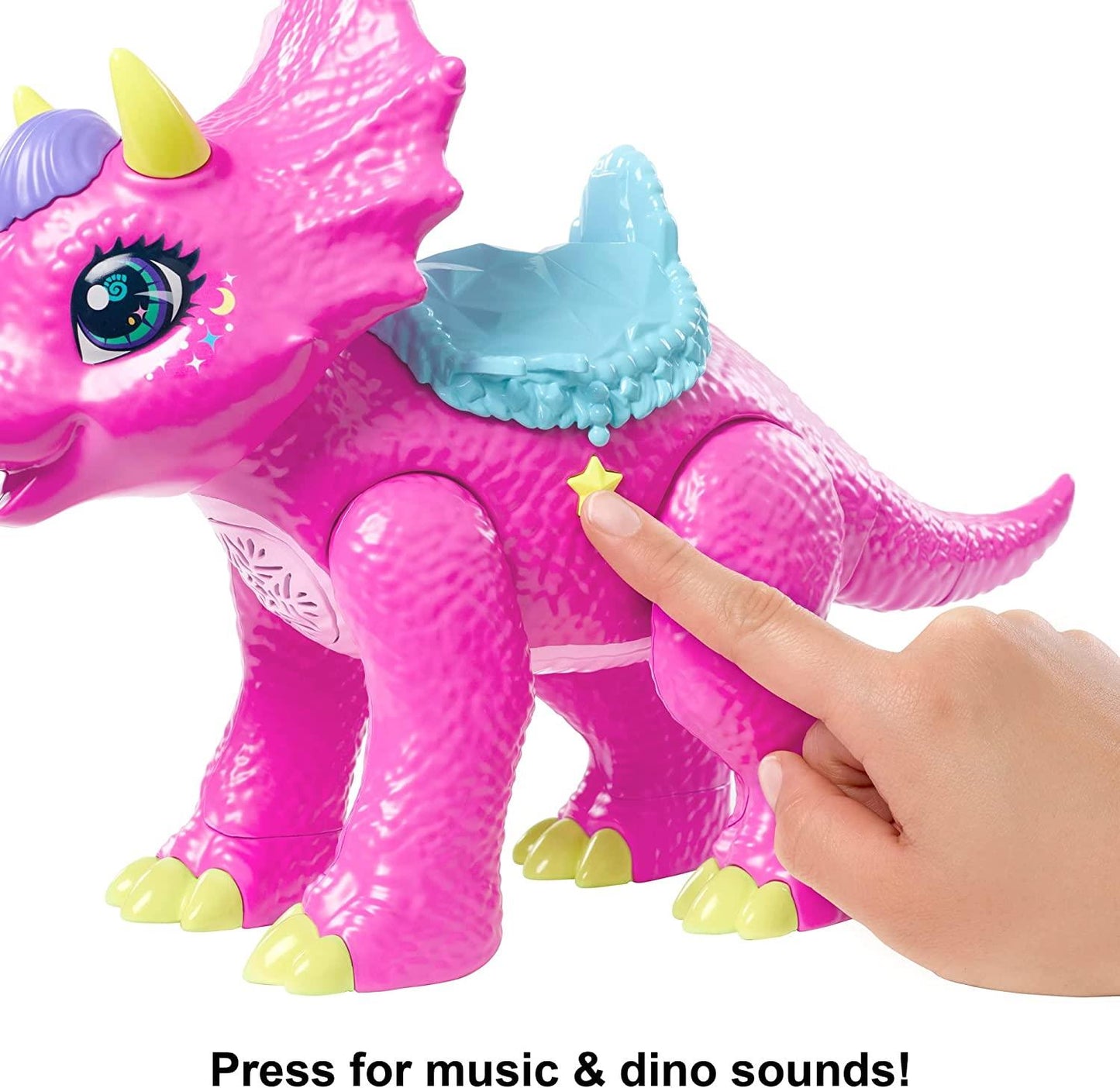 Tella & Partyceratops Cave Club Dino Rockin' Party Doll Playset Sounds Lights