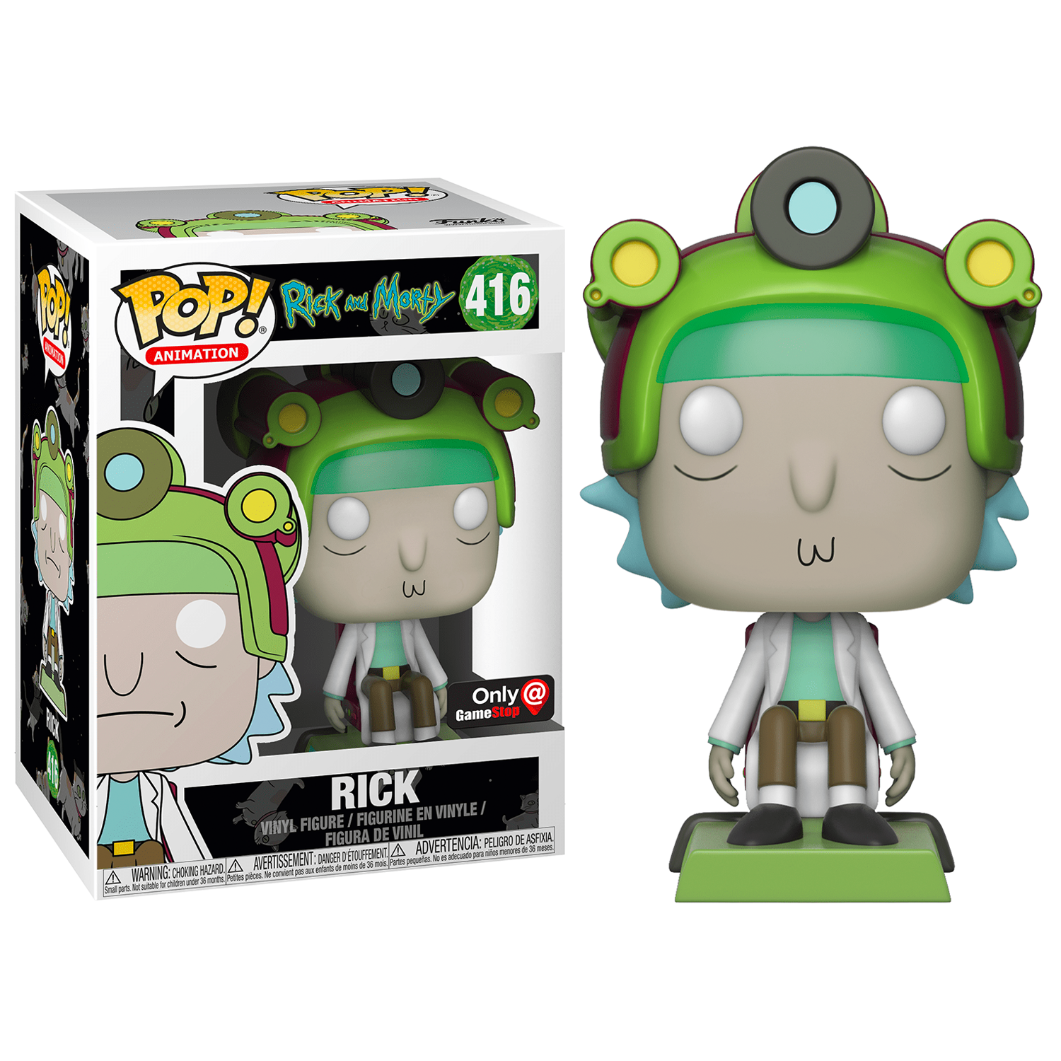 Funko ROY (418), RICK (416), MORTY (417) POP! Blip and Chitz EXCLUSIVE Vinyl Figures [SET OF 3]