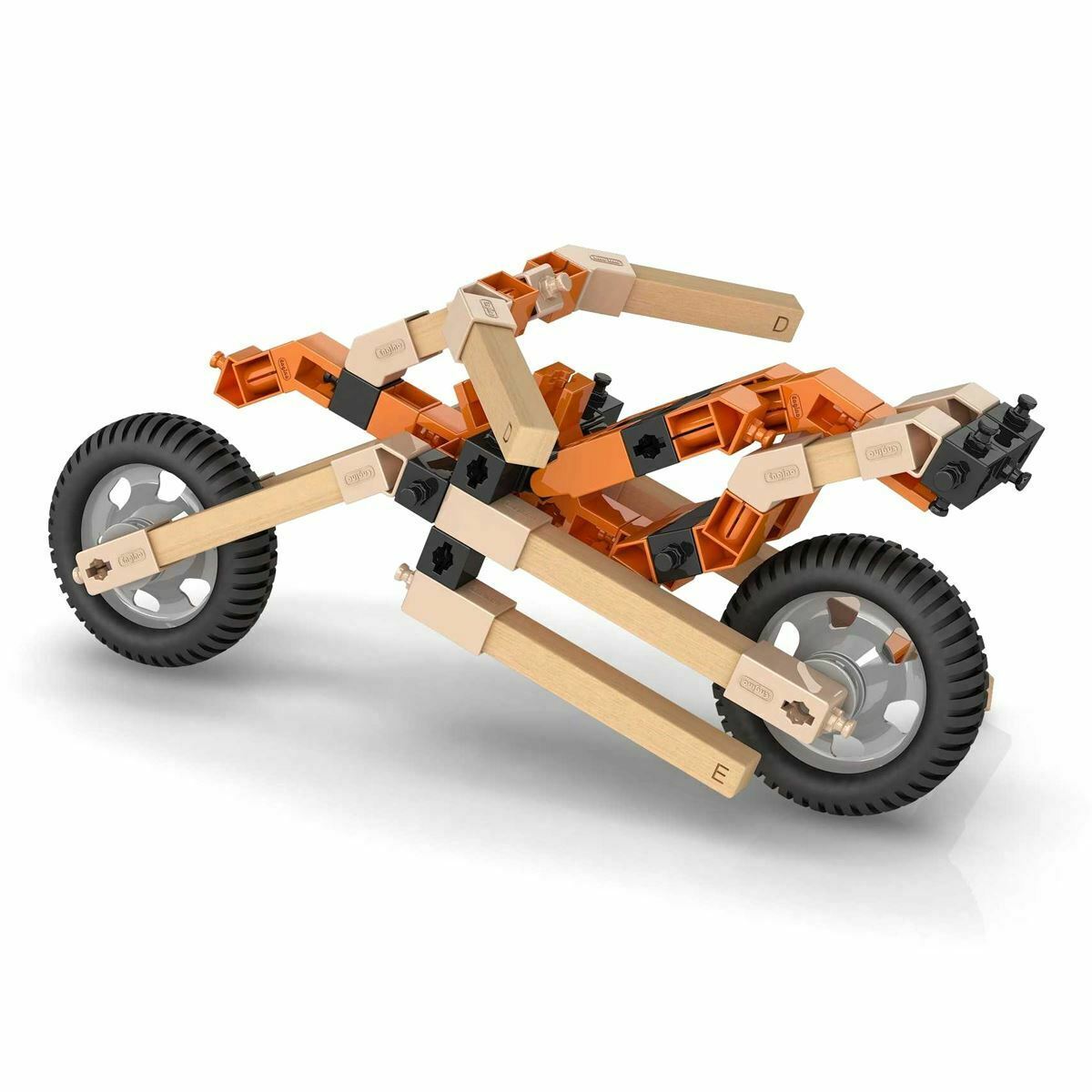 Engino Eco Builds 3 Model MOTORBIKES Building Creative Activity Wooden Toy STEM