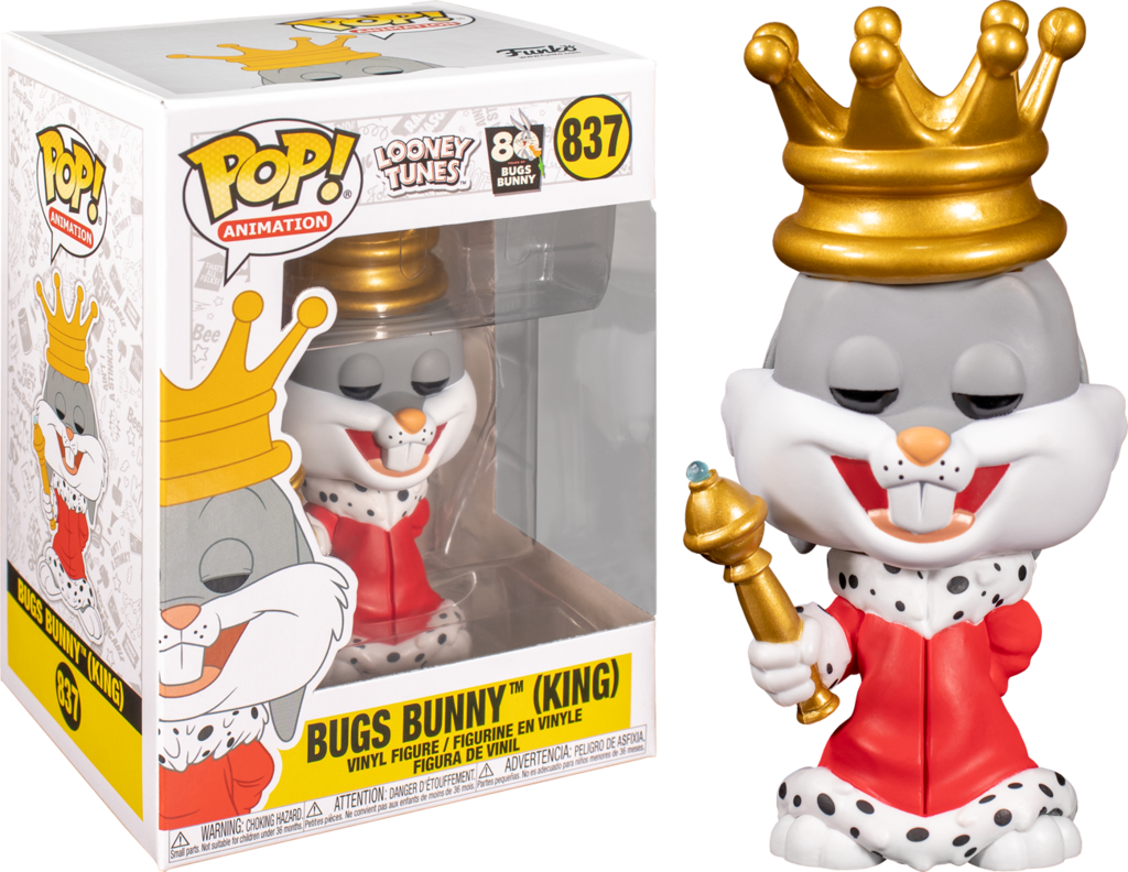Funko POP! BUGS BUNNY [King] #837 SE Looney Tunes Vinyl Figure
