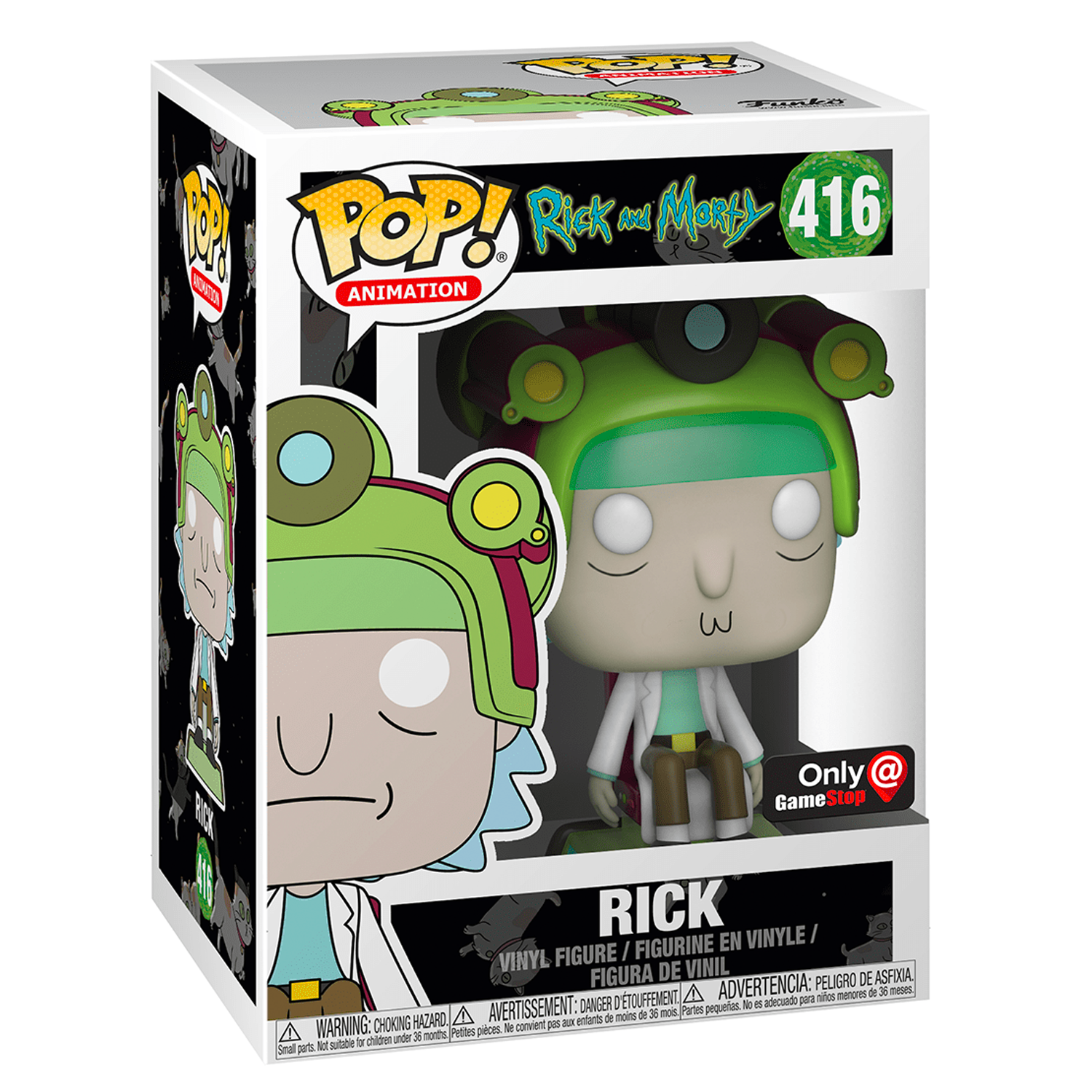 Funko ROY (418), RICK (416), MORTY (417) POP! Blip and Chitz EXCLUSIVE Vinyl Figures [SET OF 3]