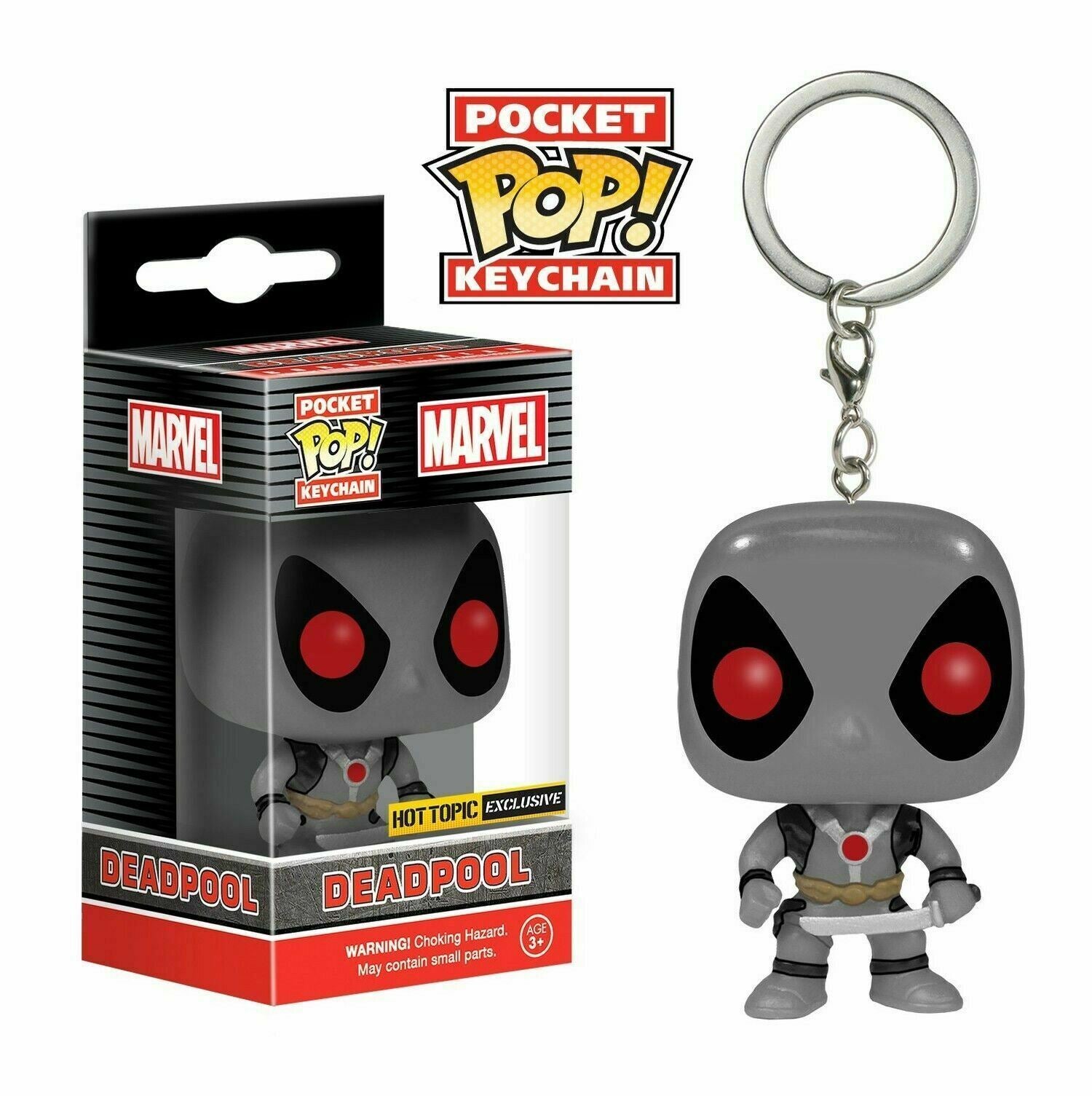 Funko DEADPOOL (X-Force) POCKET POP! Vinyl Keychain Grey Suit Mini Key Figure